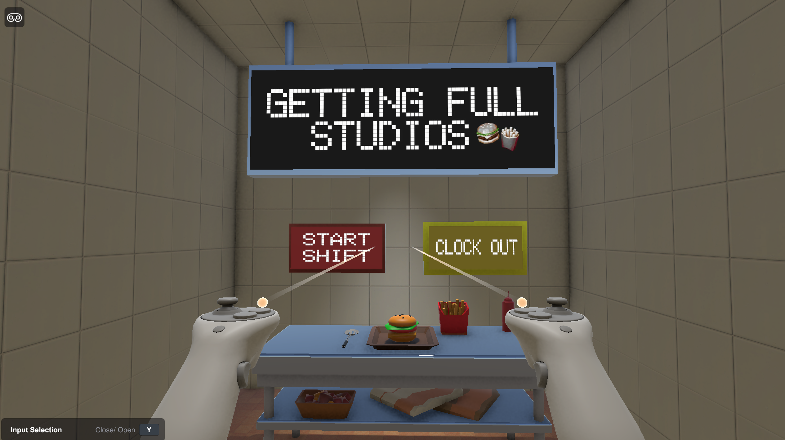 Getting Full Studios VR burger restaurant scene